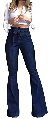 Jean Pattes Eléphant Femme Jean Evasé Pantalon Bootcut Jambes Larges Taille Haute Skinny Slim À La Mode Vintage Casual