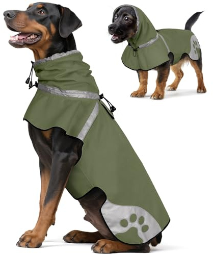 Manteau de pluie pour chien, imperméable, coupe-vent, veste de pluie avec réflecteur, manteau de pluie pour teckel, veste imperméable pour chien