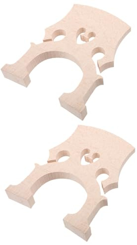 SUPVOX 2Pcs Maple Wood Cello Bridge Replacement Parts Professional Cello Bridge for Learning Easy to Carry and Shape