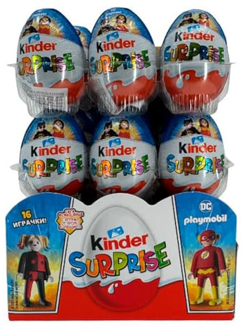 Kinder Sorpresa – Huevo de Chocolate con Leche Extrafino 20g con Juguete Sorpresa | Pack de 36 Unidades