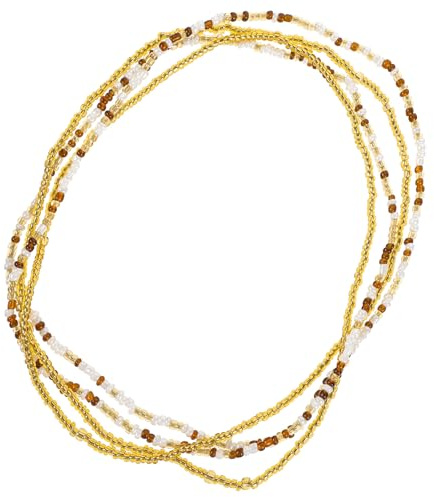 BESPORTBLE Chaîne de Ventre en Perles en Verre pour Femme Bijou de Taille Léger et Solide Accessoire Plage et Danse