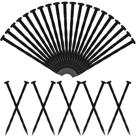 Kichvoe 30 Estacas de Jardinería de Plástico para Bordes de Paisaje, Clavos para Césped y Patio, Resistentes y Duraderas, 30 Piezas, Uso en Jardín, Camping y Actividades al Aire Libre