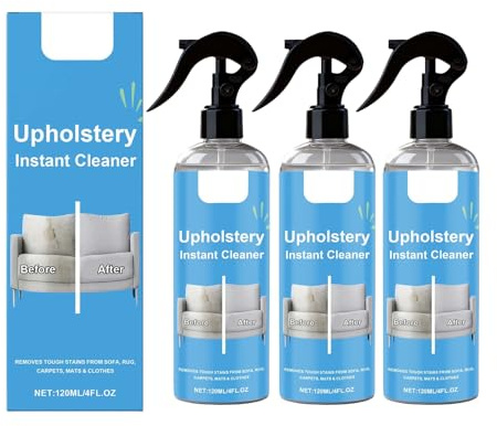 2026 Must-Have Upholstery Cleaner, Waterless Fabric Stain Remover for down Jackets & Sofas, Rinse-Free Dry Cleaning Agent for Carpets, Curtains, Mattresses & Car Interiors (3pc)
