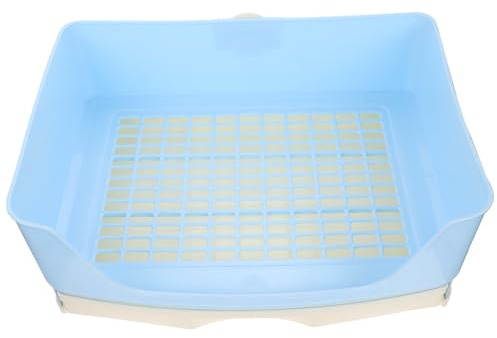 TOYANDONA Caja de Arena Bandeja y Rejilla Desmontable para Conejos, Orinal Plástico para Conejos y Chinchillas, Suministros Higiénicos para Mascotas en Interiores