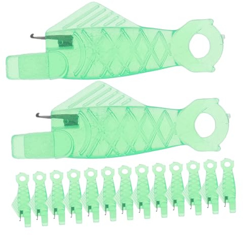 jojofuny 15 Pezzi Inseritore per Filo da Cucito Forma di Pesce Strumento Rapido per Infilare Ago da Macchina da Cucire Accessorio Essenziale per Cucito e Sartoria