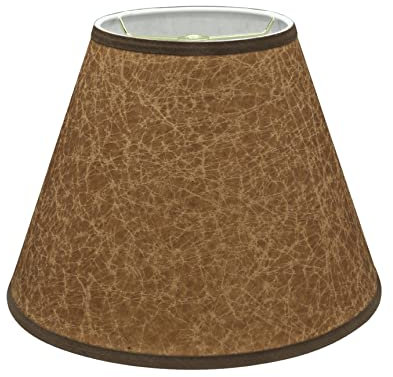 Aspen Creative 32622 Transitional Empire Shape Spider Construction Lamp Shade in Cider Brown, 6 Top x 12 Bottom x 9 Slant Height