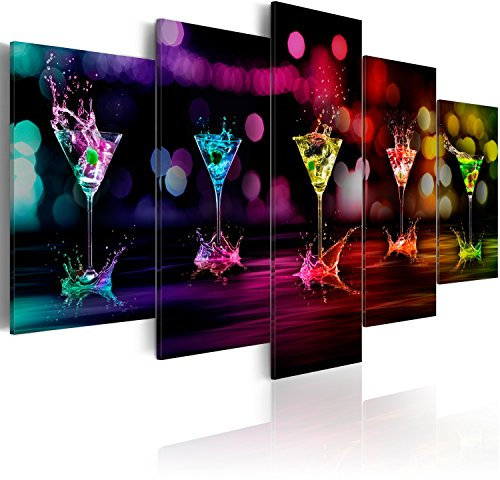 B&D XXL - Akustikbild Abstrakt 5 tlg - Bilder Akustikschaum Schallschutz Wand Deko Kunst Akustikpaneele Wandpaneele Schalldämmung Wandbild Schallabsorber Akustikplatten 030107-2