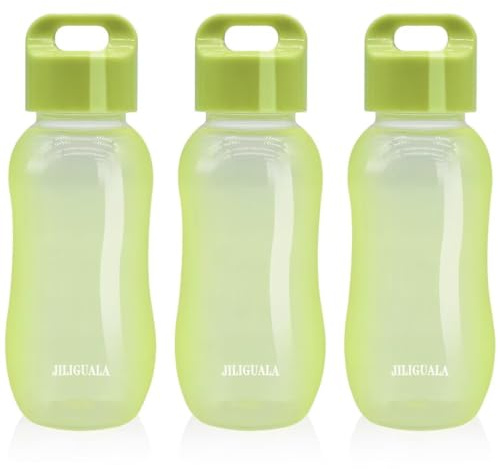 JILIGUALA Lot de 3 tasses en plastique pour café, voyage, bouteille d'eau, bouteille d'eau de sport, tasse pour lait, café, thé, jus de fruits, 350 ml, vert