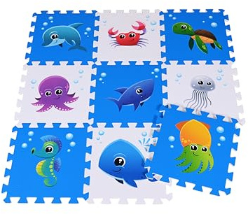 Knorrtoys 21024 - Puzzlematte - „Meereswelt“/ 9-TLG./ 30 cm