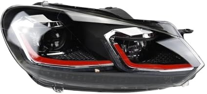 PROIETTORE ANTERIORE Per VW Per Golf 6 Fari 2009-2012 6 Per Fari Per LED Per DRL Lampada Di Segnalazione Per Hid Bi Xenon Accessori Per Auto Stile Auto Lampada Frontale Fari Principali Anteriori(G*ti