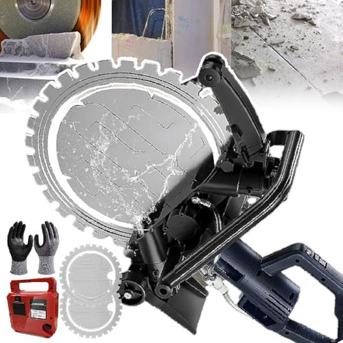 Sushangmao Electric Brushless Circular Saw 4500w/9.5kg Ring Power Cutter Saw, For Cutting Reinforced Concrete Masonry And Concrete, With Linkage Water Pump& 2 Diamond Blade