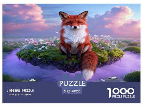 Puzzle Fox 1000 Pezzi Per Adulti, Stimola La Logica E L‘osservazione Puzzles Con Floating Island, Regalo Per Bambini E Adulti 70x50cm/1000pcs