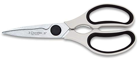 Forbici professionali multiuso smontabile a microseghettatura del bordo con Decapper Ergonomico Schiaccianoci Ergonomico Accessori da cucina 20cm 8, in acciaio inossidabile