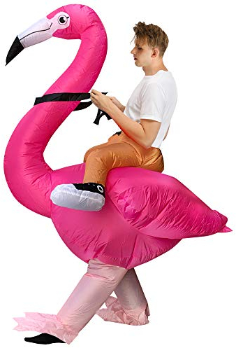 FXICH Costume de flamant rose gonflable pour adulte,Costume d'Halloween pour adulte,Costumes gonflables,Costume gonflable unisexe pour adulte