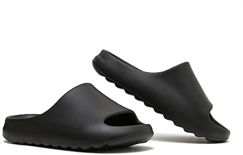 Unisex Pillow Slippers Slides for Women and Men, EVA Comfort Super Soft Quick Drying Rubber Shower Cloud Slides, Lightweight Spa Massage Summer Sandals for Adult Couples Indoor and Outdoor