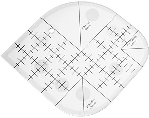 Oikabio Righello curvo per trapunte, righello per cucito patchwork per cucito, strumento patchwork, forniture per cucire fai da te