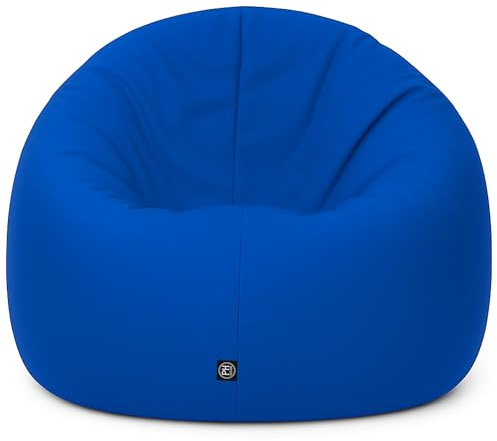 PATCH HOME Sittsäck 2-i-1 sittdyna, golvkudde för vuxna och barn – gaming med fyllning kudde, fåtölj, beanbag (blå, Ø 155 cm)
