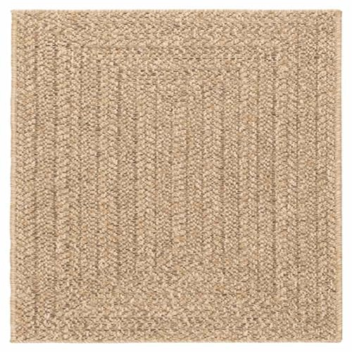 vidaXL Alfombra ZIZUR Apariencia de Yute Interior Exterior 120x120 cm, Alfombra de Exterior, Alfombra de Suelo, Alfombra de Yute, Alfombra de Puerta