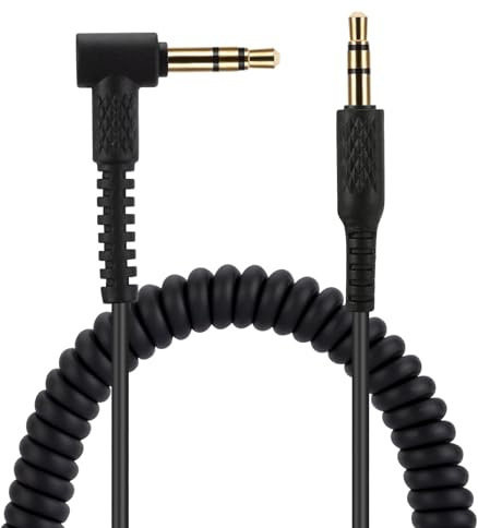 Alphatec Cable de Audio de Repuesto para Auriculares Marshall Compatible con Monitor II, Major II, III, IV y Mid - 3,5 mm, Estéreo Jack de 1,2 Metros, Sin Mando a Distancia