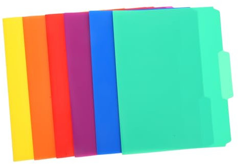 Lurrose Kunststoffordner Im Briefformat Fürs Büro 6-teiliges Manila-ordnerset Mit Ordnerzinken Erweiterbare Aktenordner