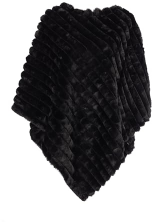 MAPIMANIA - Poncho Femme Chic et Élégant en Fausse Fourrure, Manteau Hiver, Châle Chaud, Cape Mariage Polaire, Boléro en Fourrure
