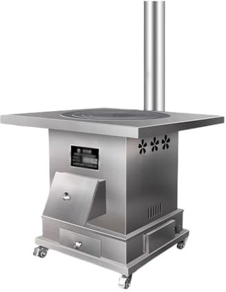 ruyi-1986 Poêle à Bois Poêle à Bois en Acier Inoxydable, poêle à gazéification Haut de Gamme, Chauffage d'intérieur sans fumée, Combustion du Bois à Domicile Poêle de Tente(Moyen)