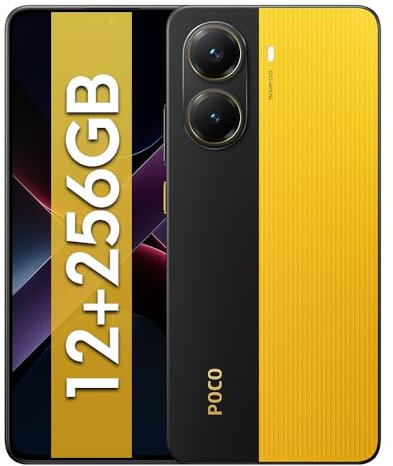 Xiaomi POCO X7 Pro - Smartphone de 12+256GB, Pantalla CrystalRes 1.5K 120Hz AMOLED, MediaTek Dimensity 8400-Ultra, Cámara de 50 MP, 90W HyperCharge, Cargador no Incluido, Amarillo (Versión ES)