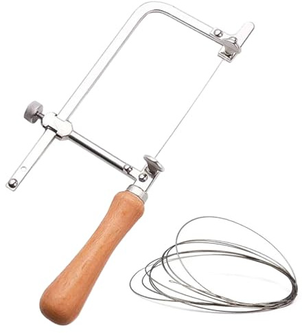 1PC Coping Saw Steel Frame with 0.5mm diamond wire saw, used as a multifunctional manual tool for cutting marble, wood, jade and ceramics, glass (Copping Saw+Wire 0.55mm)