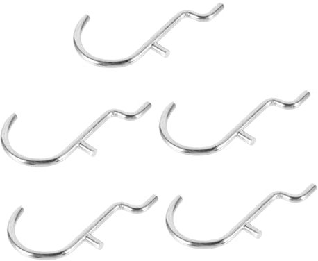 HEATSHAKING 5pcs u Shaped Pegboard Hooks Display Rack Hook Heavy Duty Metal Single for Pegboard u Shape Display Shelf for Garage Workshop Shape Peg