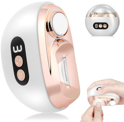 3 in 1 Automatic Electric Nail Clipper, 2026 New Rechargeable Automatic Nail Trimmer with 3 Speeds, Super Quiet Safety Cordless Rechargeable Nail Cutter with LED for Babys Seniors (White)