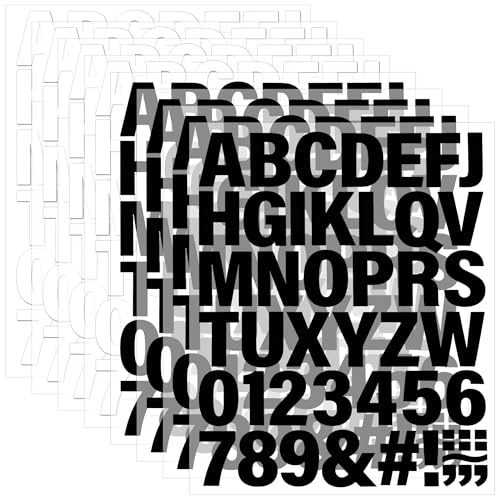 8 Sheets Large Iron On Letters & Numbers, Vinyl Heat Transfer Set | Easy apply transfer for custom clothing, suitable for apparel DIY and decorative fabric craft