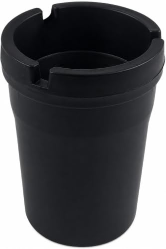 3 Groove Ashtray & Butt Bucket Portable Bucket Ashtray Black Ashtray Deep Ash Collector With Cigarette Holder Grooves Indoor & Outdoor Smoking Waste Bin Extinguishing Ashtray For Pubs Bar Parties
