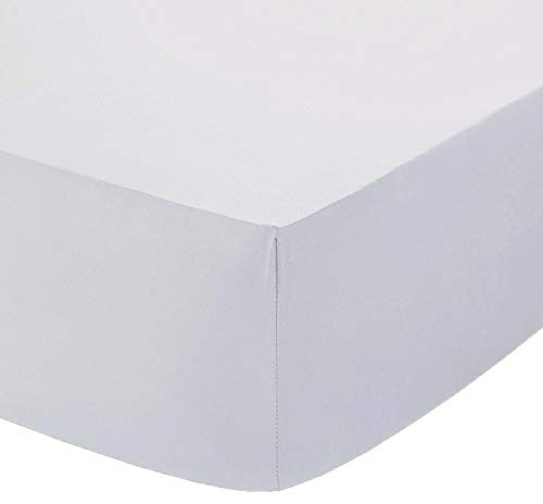 AmigoZone Non Iron Percale Fitted Sheet Single Bed Pack of 1, 2, 4 (White, Sinlge Pack of 1)