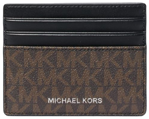 Michael Kors Men's Greyson Tall Card Case, Brown/Black, One Size