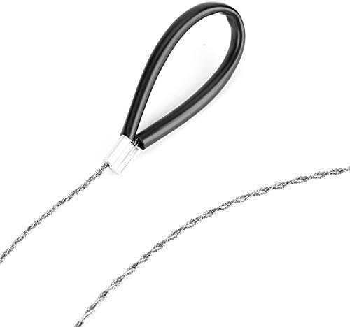 Sierra de Alambre para Cortar Acero, Mini Motosierra Manual de Alambre, Cable de Bolsillo, Sierra de Poste, Motosierra de Emergencia, para Supervivencia, Camping, Senderismo,