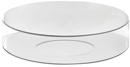 Ristyur Présentoir à gâteau rond transparent à remplir - Pièce maîtresse cylindrique - Support décoratif rond pour mariage, fiançailles, amis, jour commémoratif
