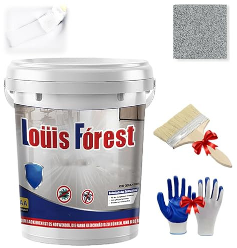 Rivestimento per pavimenti in calcestruzzo effetto marmo lucido effetto marmo, resina epossidica impermeabile a base d'acqua, vernice per pavimenti in cemento, colore grigio sesamo, 1 kg