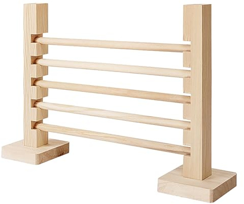 Bunny Agility Set - Bar D'obstacles D'entraînement En Bois, Jouet Pour Animaux De Compagnie Réglable | Cadre De Saut Compact, Échelle De Remise En Forme Des Petits Animaux Avec Base Pour L'entraînemen