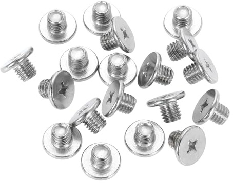 sourcing map M8-1,25 x 8 mm 20 viti a testa rotonda piatta in acciaio inossidabile 304 Phillips Drive Viti di fissaggio hardware per il collegamento di mobili