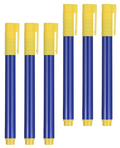 GRIRIW 6 Pièces Stylo Détecteur Billets Faux Marqueur Liquide à Base Eau Testeur Fiable pour Détection Rapide de Fausses Coupures Euros et Vérification Précise pour Commerces