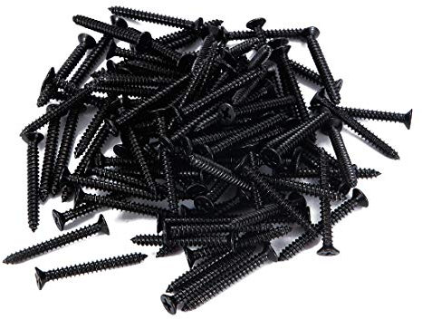 100 Pezzi Ø 4 x 30 mm Nero Croce PH-2 Vite universale, Autofilettante a Testa Piana Svasata in Acciaio inox A2, Vite per legno Coda a punta - TPOHH