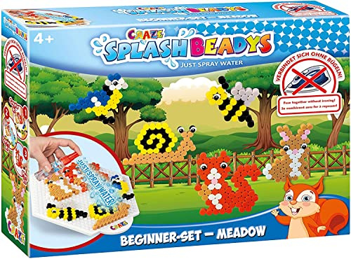 CRAZE Splash Beads Forest Animals Meadow Animals Animals Iron-On Beads without Ironing Beginner Craft Set 17883 Multi-Coloured
