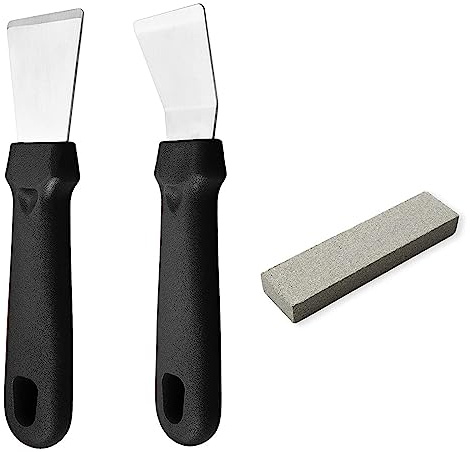 JJWNMLL 2Pcs Cleaning Scraper for Ovens Stoves,Black Multi-Kitchen Scraper
