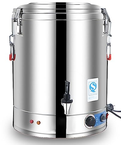 Urna commerciale da 50 litri in acciaio inox di grande capacità, distributore di acqua calda per bar, ufficio, casa, controllo della temperatura 30-110 °C