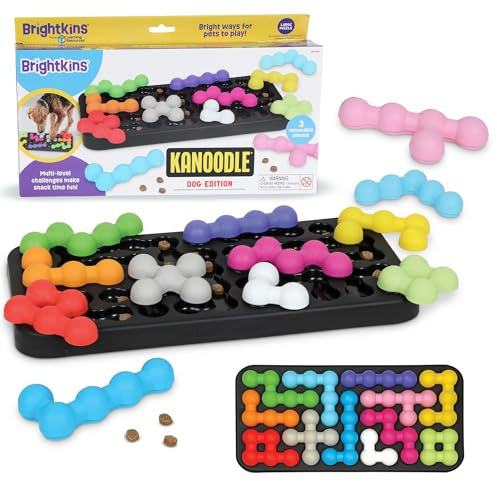 Brightkins Kanoodle Dog Edition Large - Puzzle Toys for Dogs, Interactive Dog Toys, Large Puppy Treat Toy, Cat Puzzle Feeders, Brain Training for Dogs, Mental Enrichment Pet Games, Puzzles for Puppies