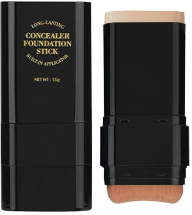 Full Coverage Foundation Stick - Pan Stik Foundation | Longwear Concealer And Contour Stick | 15g Moisturizing For Women | Double-Head Concealer Cream, Long-lasting Facial Primer For Girls