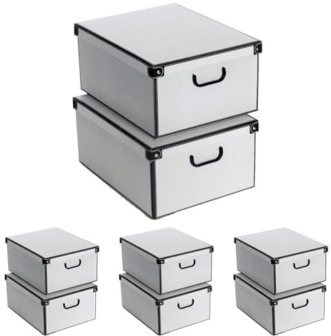 Lavatelli SET 2 Cajas organizadoras de almacenamiento ropa, almacenaje decorativas en carton, 39x50x24cm, para armario, baul, bolsas, ropa, juguetes, jardineria, con tapa, FLORES MIX2 (Paquete de 4)