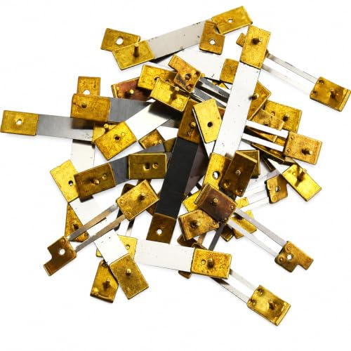 10 Piece French Clock Pendulum Suspension Springs with Brass End Blocks