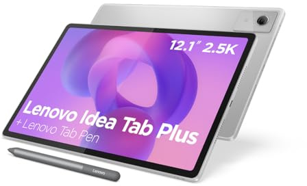 Lenovo Idea Tab Plus Tablet 12.1 2.5K (2560x1600) 90Hz IPS, 8GB RAM, 256GB, Lenovo Tab Pen Inclusa, MediaTek Dimensity 6400, WiFi, Android 15, Ideale per Studio, Disegno e Intrattenimento