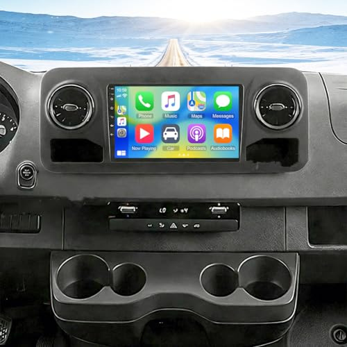 4+64G Double Din Car Stereo for Mercedes Benz Sprinter 2018-2022 with Wireless CarPlay Android Auto, 10.1 Inch Android 13 Touchscreen Display Radio Player Audio Receivers Headunit with GPS Navi DAB+